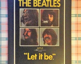 The Beatles Let It Be Vintage Concert Poster 12'x18' Reproduction // John Lennon // Paul McCartney // George Harrison // Ringo Starr