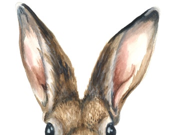 Bunny watercolor print, Bunny watercolor painting, Bunny art print, Bunny painting, Rabbit art print, Rabbit watercolor painting, Rabbit art
