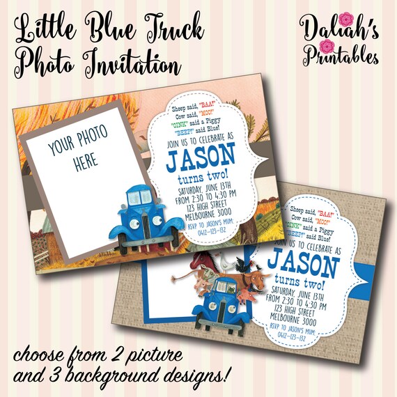 Blue Truck Invitations 9