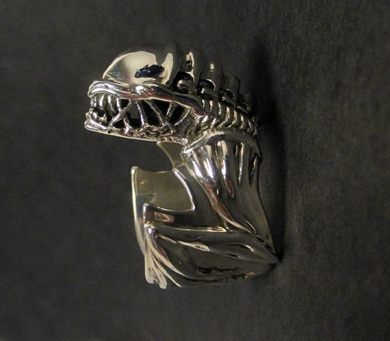 Alien ring  One of a kind Sterling silver Xenomorph 