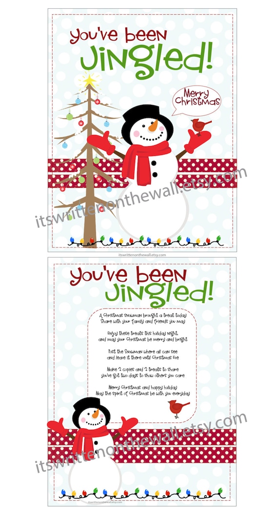 You've Been Jingled Printable / Christmas / Tags plus