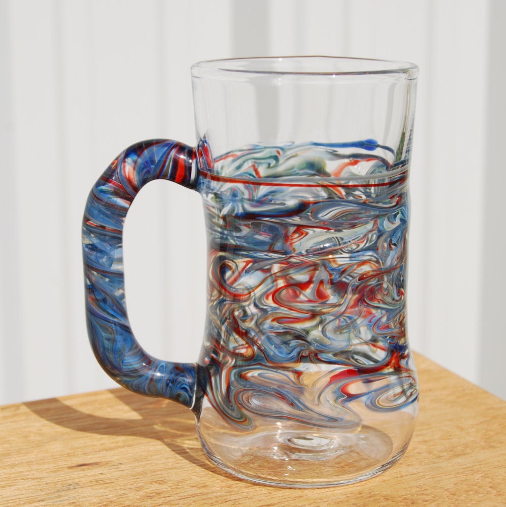Handblown Glass Mug by on Etsy