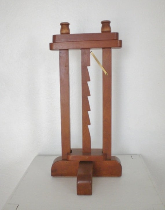 Items similar to Vintage Double Candle Holder Wood Tall Adjustable