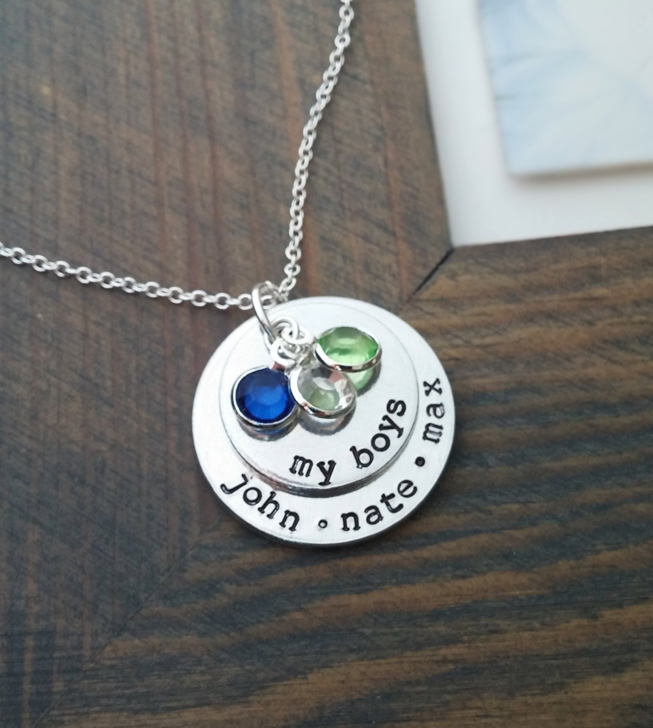 My Boys Necklace   Personalized Family Necklace With Kids