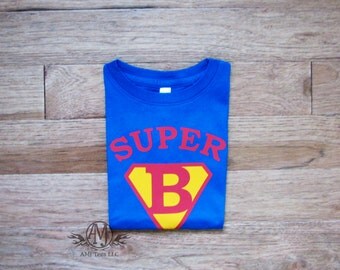 Personalized superhero birthday shirt, superman birthday shirt, birthday boy shirt