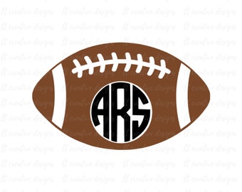 Football Monogram SVG, Football SVG, SVG Files, Sports Svg, Eps Files, Silhouette Files, Cricut Files