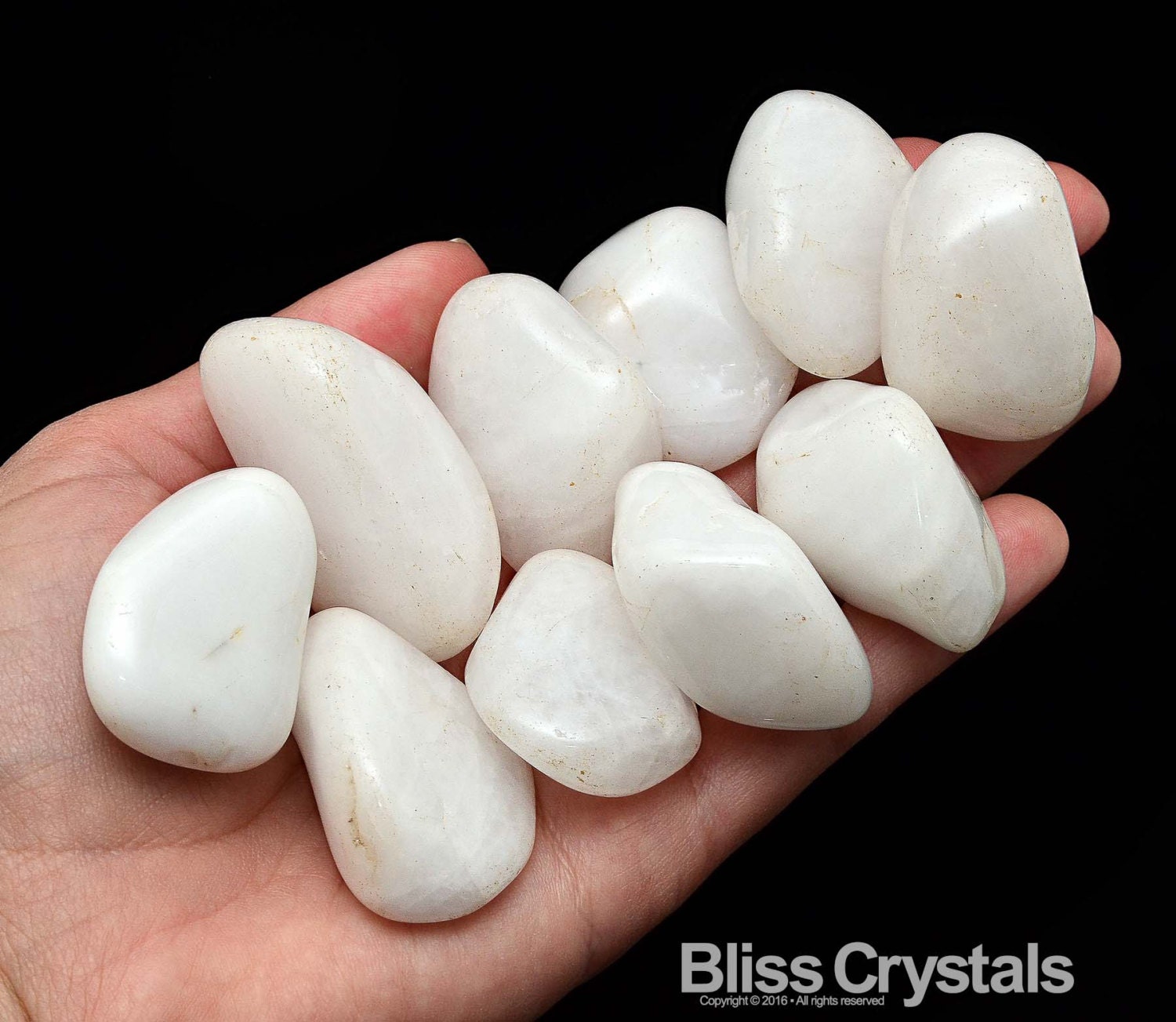 1 XL SNOW QUARTZ Tumbled Stone Healing Crystal and Stone aka