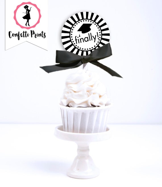 Graduation Cupcake Toppers - CLASS OF 2016 | Graduation Party Decorations | Graduation Party Decor | Printable Il_570xn