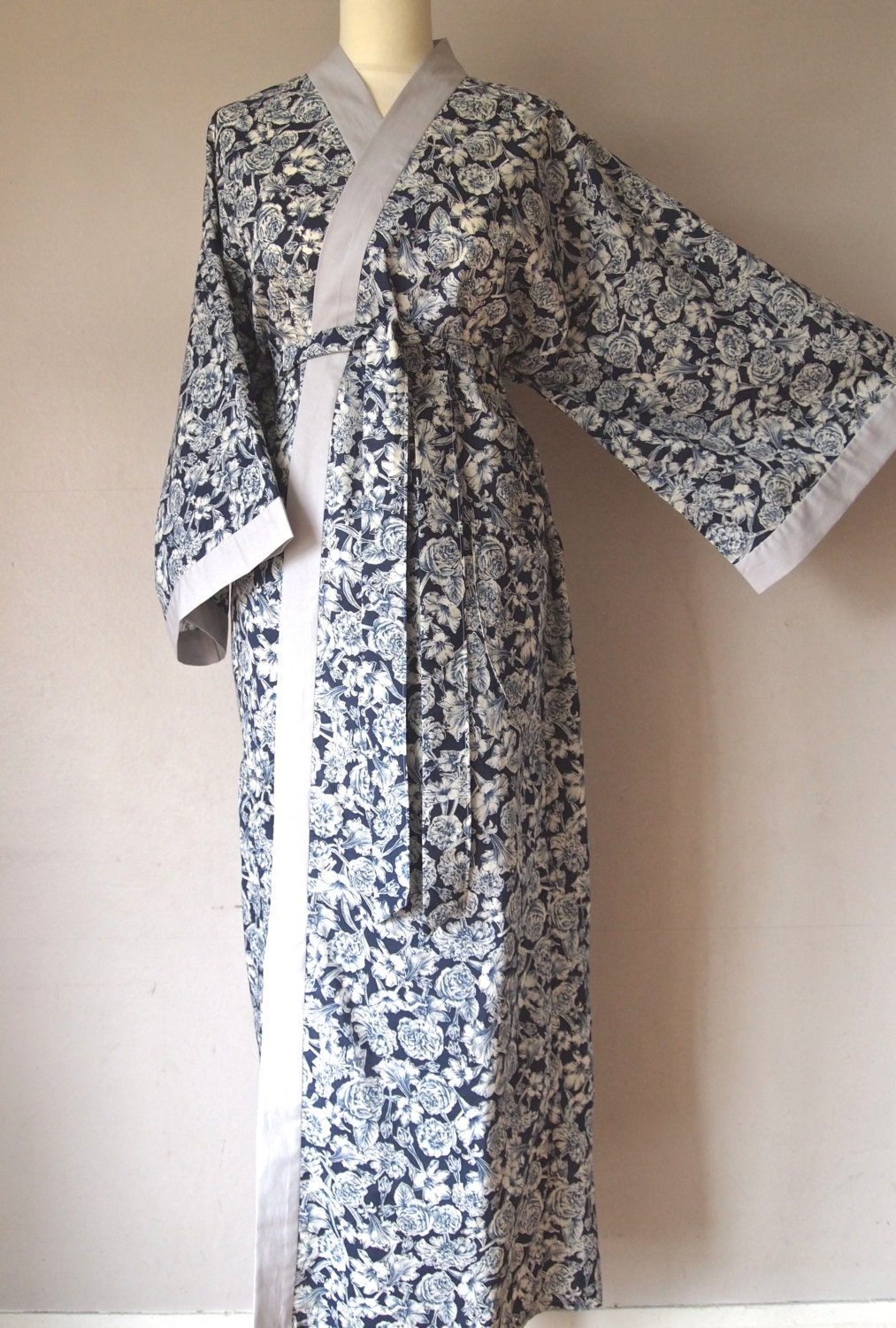 Kimono Style Cotton Robe Liberty Arts Fabric Sheree D