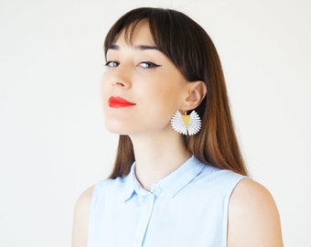 30% Inspiration Statement Earrings Lace Earrings Boho Earrings Spring Trends Mom Gift Girlfriend Gift for Her Women Accessory Gift/ LENTINA