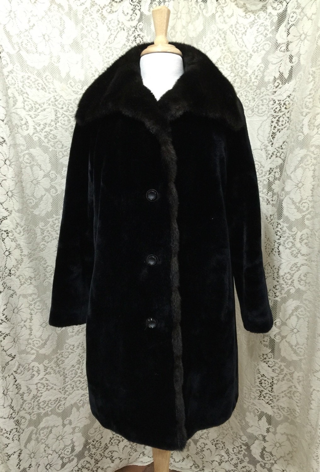 Vintage 1960s Sportowne Ultra-Seal Faux Fur Coat