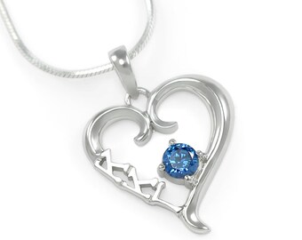 Pi Kappa Alpha Sterling Silver Lavaliere Pendant Set With CZs - 18" Chain, Greek Jewelry Gift - View #2
