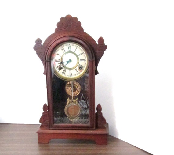 Antique Parlor Clock / F Kroeber Key Wound by CreekLifeTreasures
