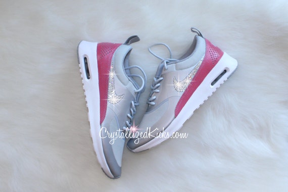 nike air thea grey and pink
