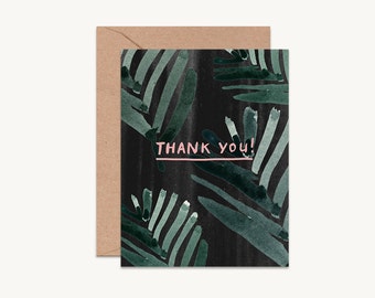 Tropical Thank you card | Thank you card | Thank you cards set | Palm leaf print | Thank you gift | Boho card | Tropical art print GCMC07