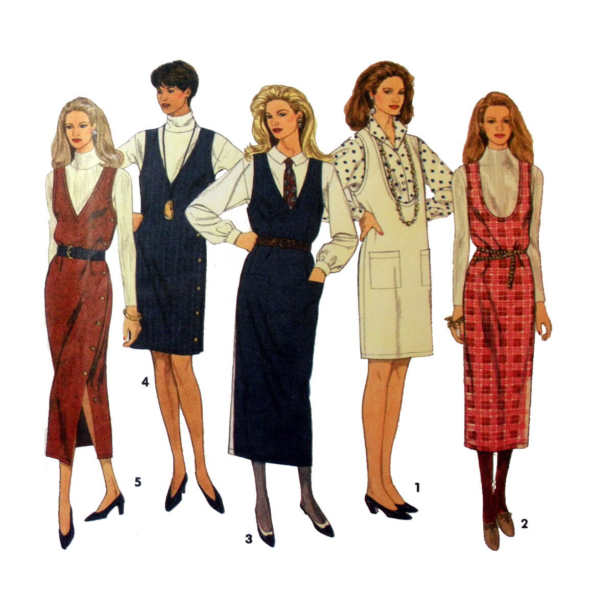 Women's Pullover Jumper Sewing Pattern in Midi and Knee