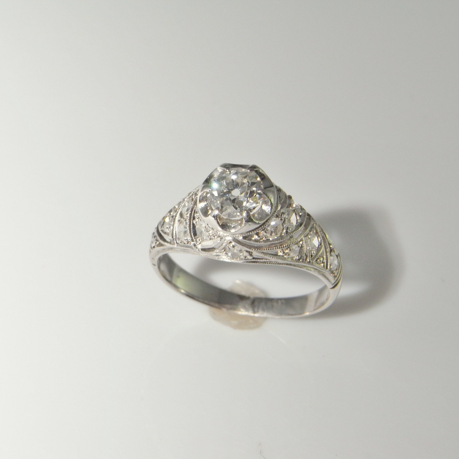 Art Deco Engagement Ring 1920s Engagement Ring Old European