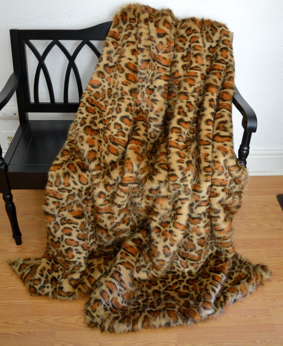 Faux Fur Leopard Blanket Throw Faux Fur Blanket Faux