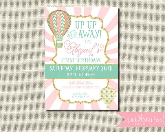 Up Up And Away Invitations 4
