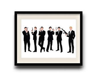 James Bond, James Bond minimalist poster, James Bond digital art poster