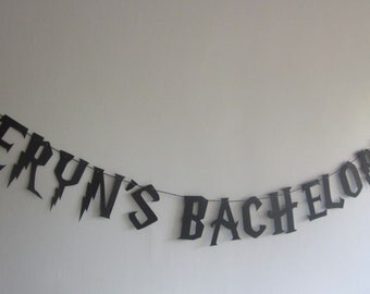Harry Potter Bachelorette Party,Harry Potter Banner, Lightening Bolt + Specatacles,Choose Colors, BIG KID BANNER on Etsy, Harry Potter Party