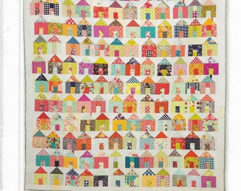 House Quilt Pattern, Village Quilt Pattern, Miss Rosie's Quilt Co., Charm Pack Quilt Pattern, Scrap Quilt Pattern, RQC 701