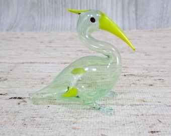 Antique 1920's German Glass Bird Figurine Perfume Bottle Bimini Vintage Blown Ornament Figure 1930's Flacon Bird