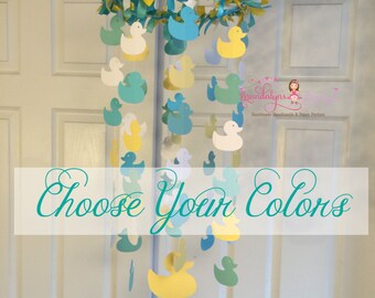 Ducky mobile Duck mobile you CHOOSE YOUR COLORS! nursery mobile, nursery decoration, paper mobile rubber ducky ducky nursery