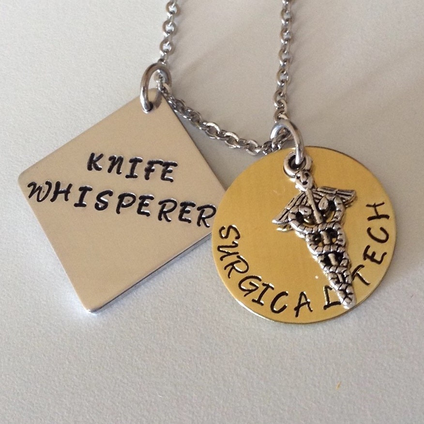 Surgical tech necklace or keyring surgery by SimplyDeborah on Etsy