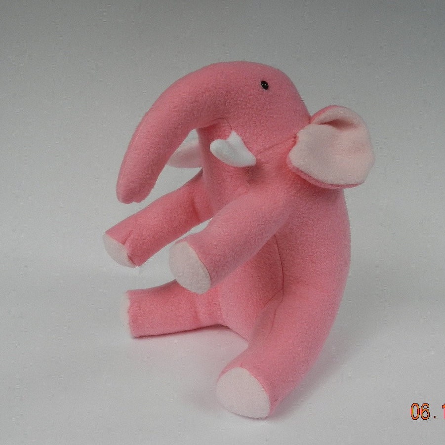 small pink elephant stuffed animal