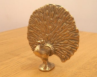 Vintage Solid Brass peacock || Home decor || Bird statue