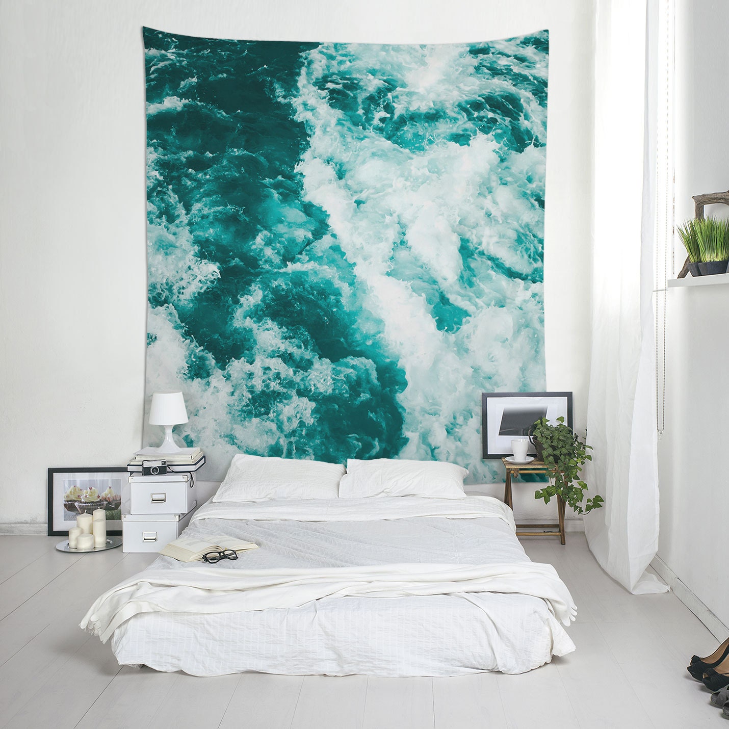 Water Tapestry Nautical Tapestry Turquoise Wall Art