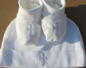 Baptism Christening Gown Baby Boy/Girl Cross 2 Piece Set