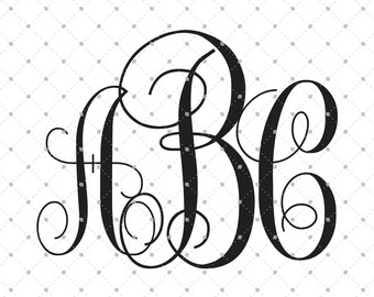 Vine Monogram SVG, Vine Monogram Font, Digital Font, Font, svg files for Cricut, Silhouette Cut Files, Font files, svg files