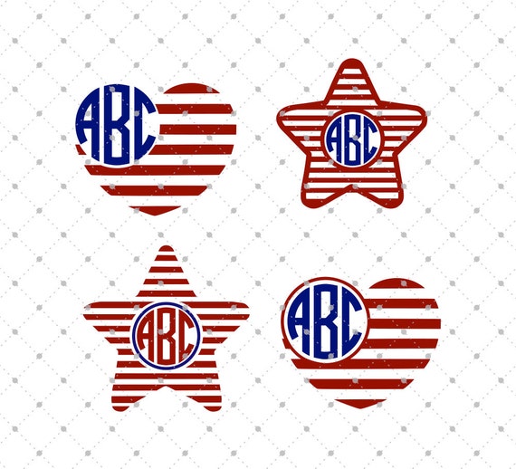 Download 4th of July Monogram SVG Cut Files 4th of July svg
