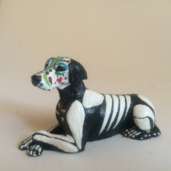 Day of the Dead Labrador Dog Sugar Skull pet memorial Dia De Los