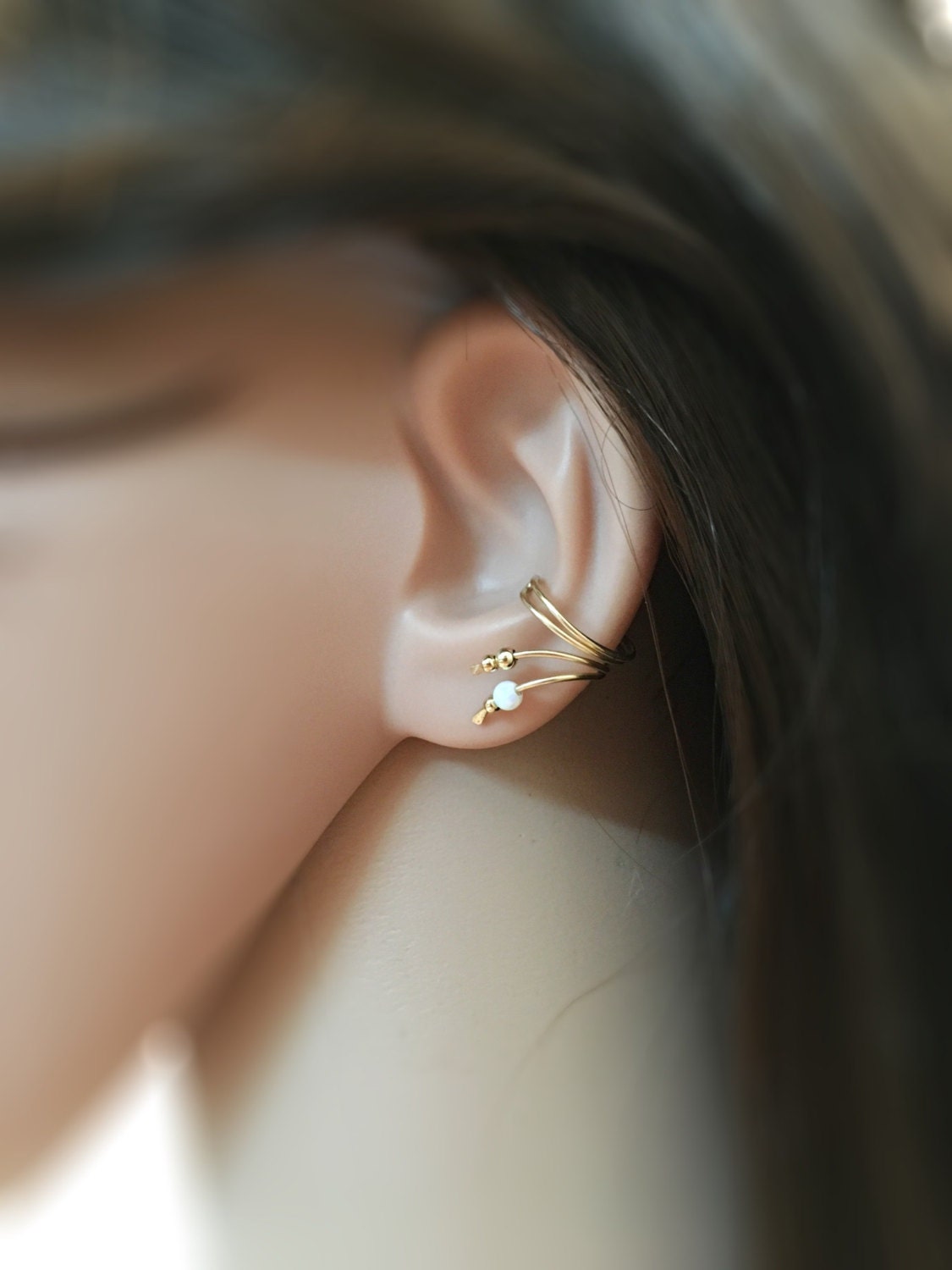 Gold Ear Cuff Earring Double Wrap Ear Cuff ear cuff gold