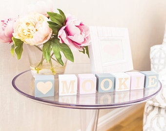 Name blocks - wooden baby name blocks - nursery decor - baby name nursery decor -wooden name blocks - handmade baby blocks