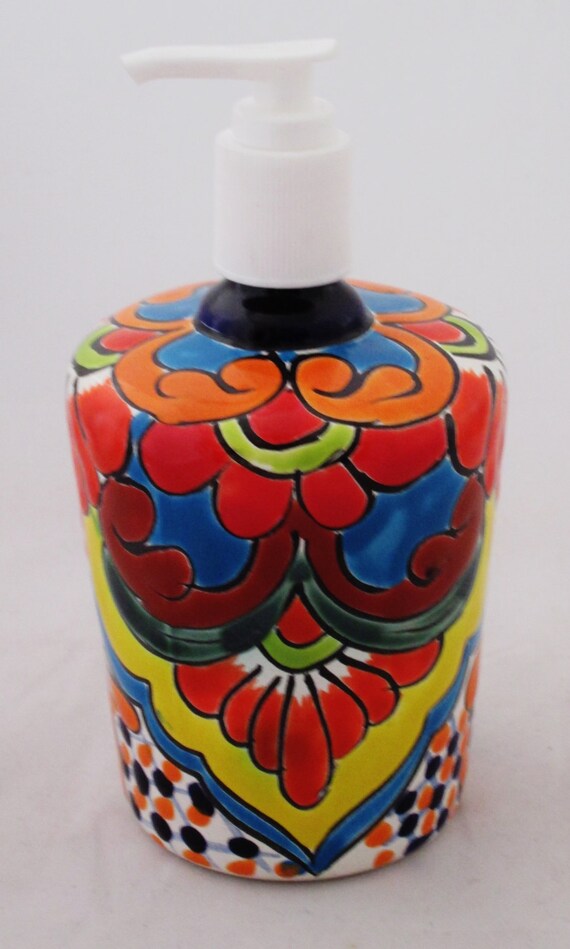Talavera Soap Dispenser Lotion Dispenser w/Pump Mexican