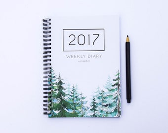2017 Diary - Weekly Planner Notebook 2017 Planner Week to a Page