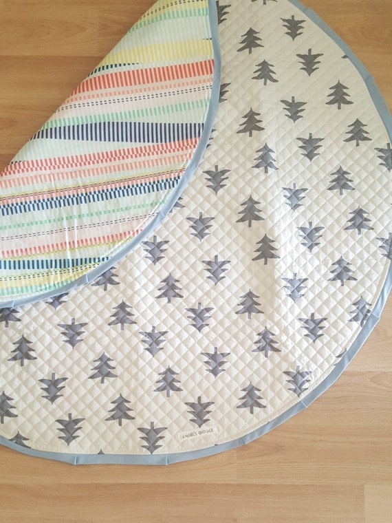 Play Mat Double side rug nursery Padded play mat by AngelsGiggle