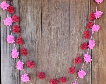 Pom Pom Garland, Fall Decor, Customizable Garland, Home Decor, Mantel Decor, Party Decor, Baby Shower Decor, Pom Pom Decorations, Garland