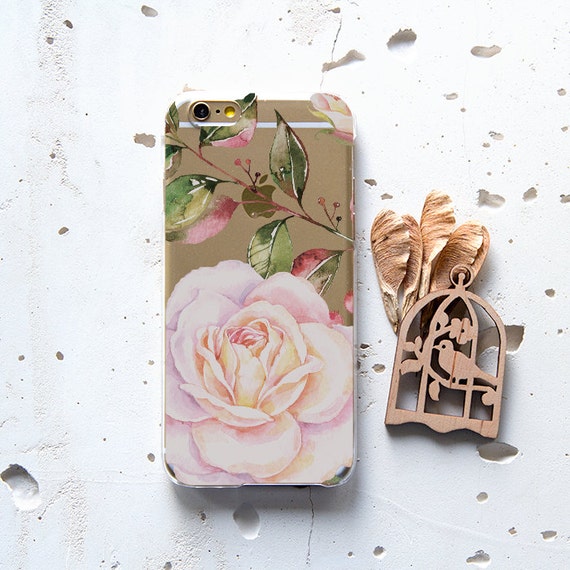 iPhone 6s Case White Rose Natural Flower on Clear by WolfCases