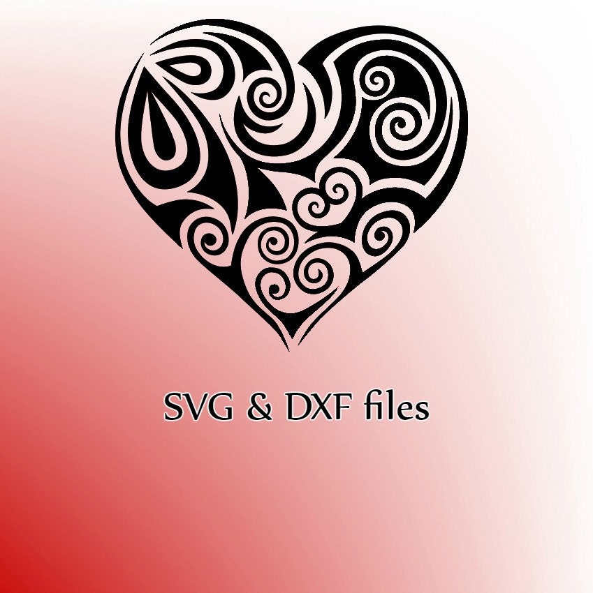 Download Heart svg dxf files Valentine svg heart files for
