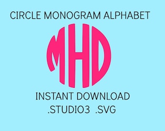 Circle Monogram Svg, Monogram Letters, Circle Monogram Font, Cut Files For Cricut, Cut Files For Silhouette