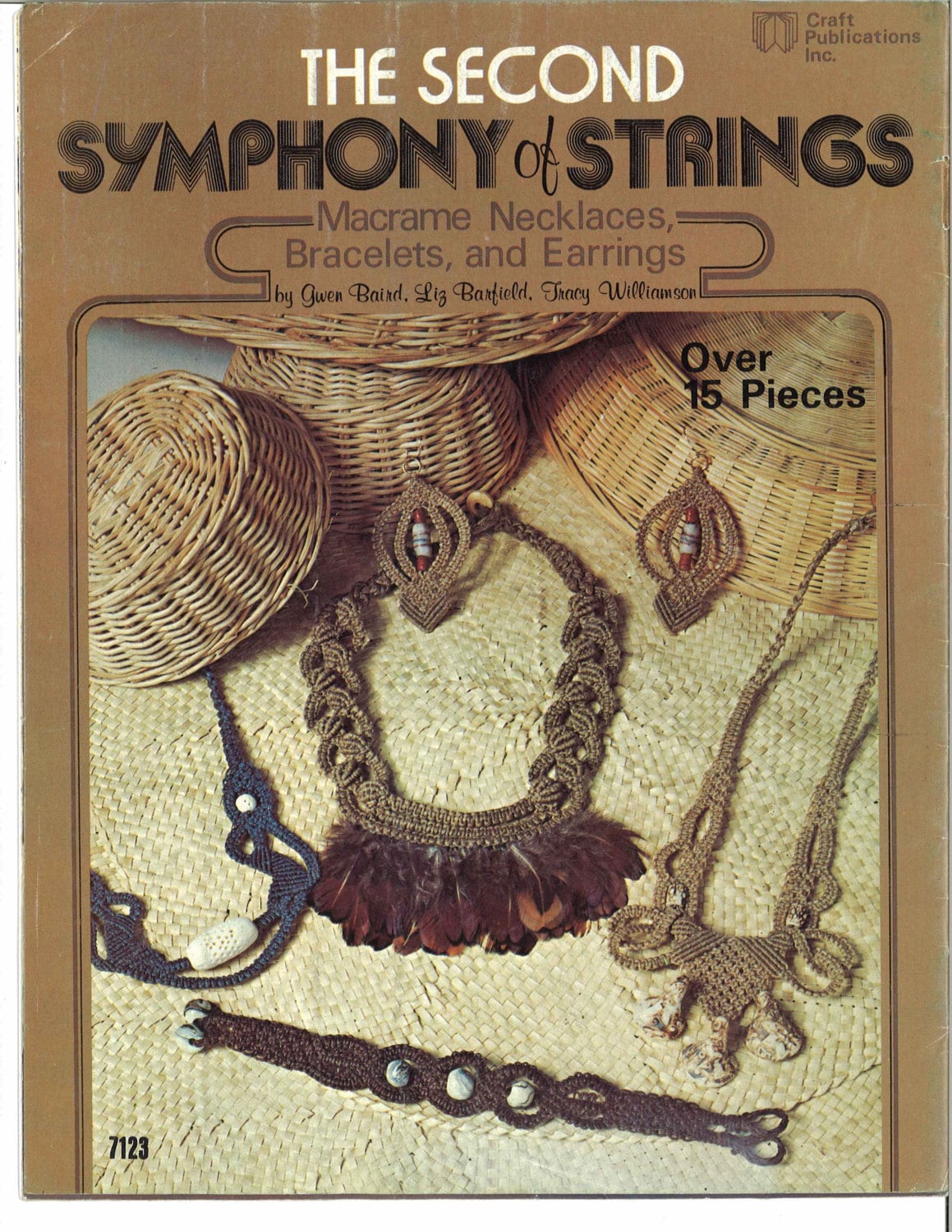 Macrame Book 1970s Jewelry Necklace Choker Earrings