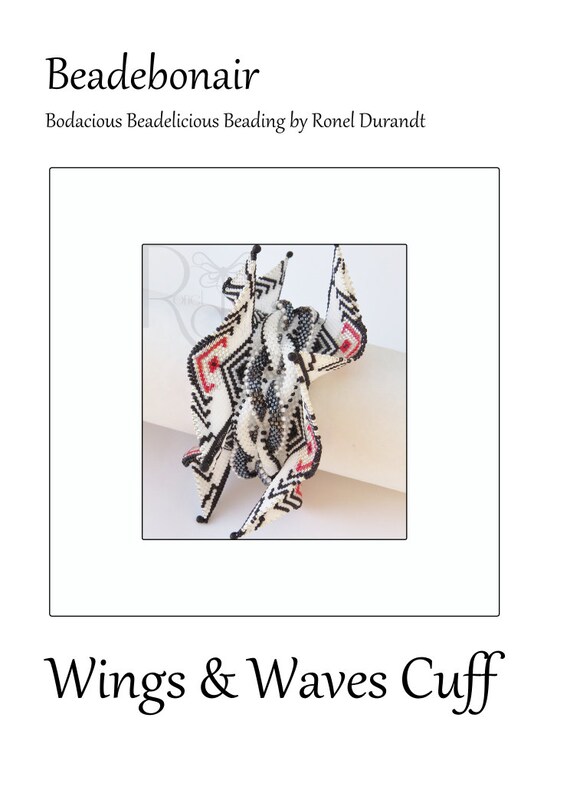 Wings and Waves a dramatic peyote and right angle weave