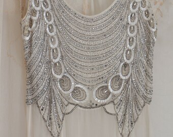 Magnificent Original 1920s Beaded Dress / Museum Quality / Art Deco / Flapper Dress / Wedding Dress / Bridal / Size Small