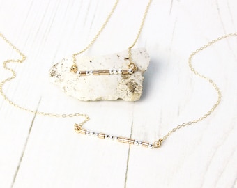 Delicate Morse Code Necklace / 14k Gold Fill & Sterling Silver / Personalised Necklace / Minimalist / Gift For Her
