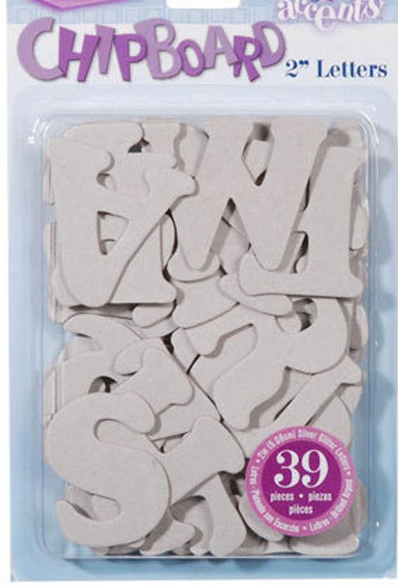 Chipboard Letters 2 Scrapbooking Die Cuts Paper
